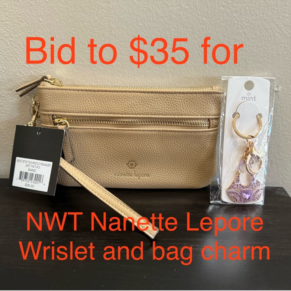 NEXXT Beauty Bundle Bid to $35 for NWT Nanette Lepore Wristlet - Picture 2 of 4